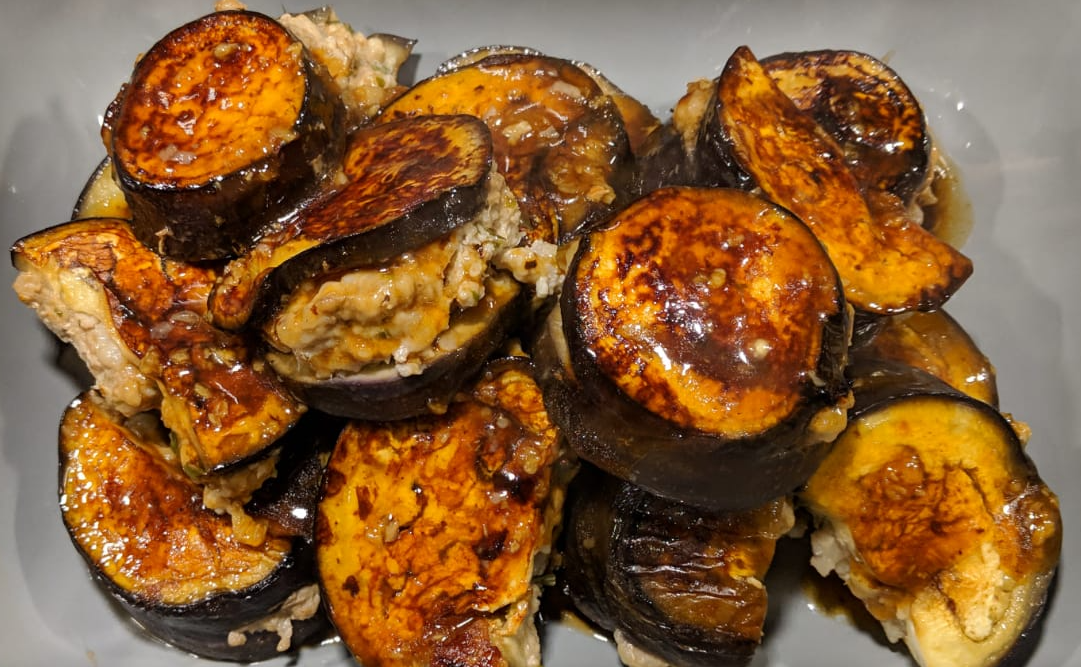 gevulde aubergine volgens chinees recept